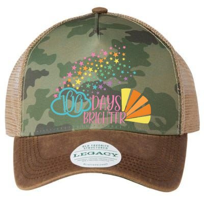 100 Days Brighter 100 Day Of School Celebration Legacy Tie Dye Trucker Hat