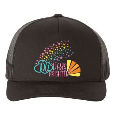 100 Days Brighter 100 Day Of School Celebration Yupoong Adult 5-Panel Trucker Hat