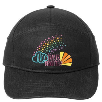 100 Days Brighter 100 Day Of School Celebration 7-Panel Snapback Hat