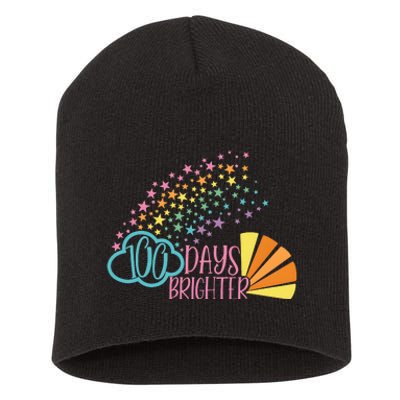 100 Days Brighter 100 Day Of School Celebration Short Acrylic Beanie