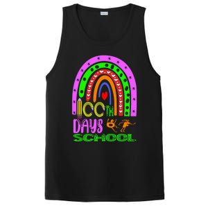 100 Days Brighter Teacher Student 100 Days Of School Rainbow Cool Gift PosiCharge Competitor Tank