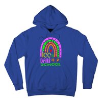 100 Days Brighter Teacher Student 100 Days Of School Rainbow Cool Gift Hoodie