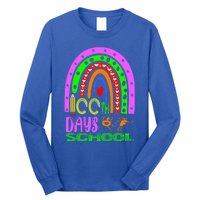 100 Days Brighter Teacher Student 100 Days Of School Rainbow Cool Gift Long Sleeve Shirt