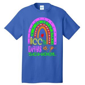 100 Days Brighter Teacher Student 100 Days Of School Rainbow Cool Gift Tall T-Shirt