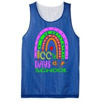 100 Days Brighter Teacher Student 100 Days Of School Rainbow Cool Gift Mesh Reversible Basketball Jersey Tank