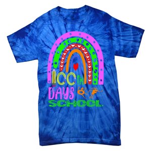 100 Days Brighter Teacher Student 100 Days Of School Rainbow Cool Gift Tie-Dye T-Shirt