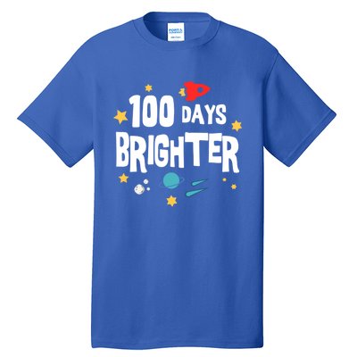 100 Days Brighter 100 Days Of School Teacher Gift Tall T-Shirt