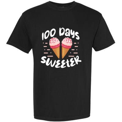 100 Days Brighter Sweeter School Teacher Student Cool Gift Garment-Dyed Heavyweight T-Shirt