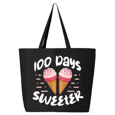 100 Days Brighter Sweeter School Teacher Student Cool Gift 25L Jumbo Tote