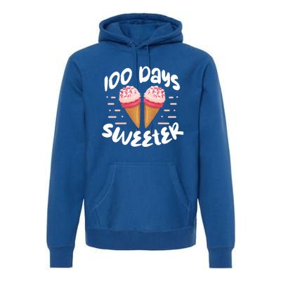 100 Days Brighter Sweeter School Teacher Student Cool Gift Premium Hoodie