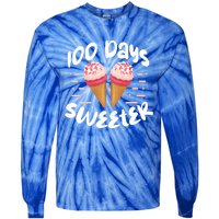 100 Days Brighter Sweeter School Teacher Student Cool Gift Tie-Dye Long Sleeve Shirt