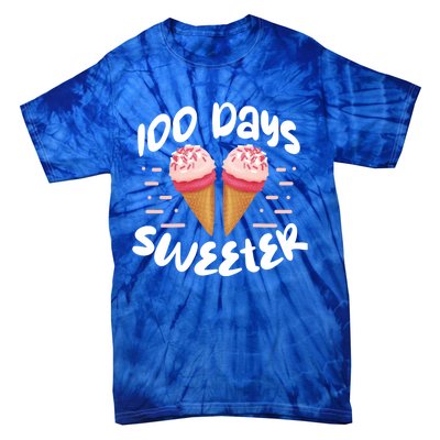 100 Days Brighter Sweeter School Teacher Student Cool Gift Tie-Dye T-Shirt