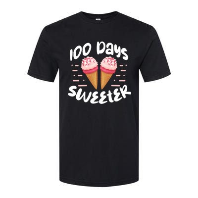 100 Days Brighter Sweeter School Teacher Student Cool Gift Softstyle CVC T-Shirt