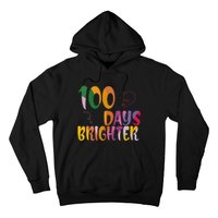 100 Days Brighter 100 Days Of School Teacher Hoodie