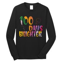 100 Days Brighter 100 Days Of School Teacher Long Sleeve Shirt