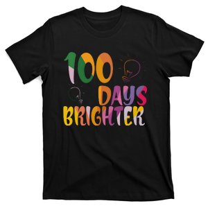 100 Days Brighter 100 Days Of School Teacher T-Shirt