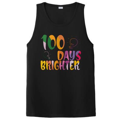 100 Days Brighter 100 Days Of School Teacher PosiCharge Competitor Tank