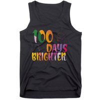 100 Days Brighter 100 Days Of School Teacher Tank Top