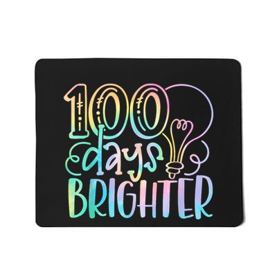 100 Days Brighter Tiedye Design Happy 100th Day Of School Mousepad