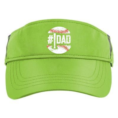 #1 Dad Baseball Number One Daddy Son Baseball Player Adult Drive Performance Visor