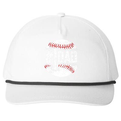 #1 Dad Baseball Number One Daddy Son Baseball Player Snapback Five-Panel Rope Hat