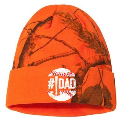 #1 Dad Baseball Number One Daddy Son Baseball Player Kati Licensed 12" Camo Beanie