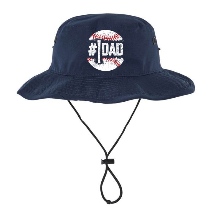 #1 Dad Baseball Number One Daddy Son Baseball Player Legacy Cool Fit Booney Bucket Hat