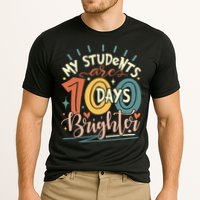 100 Days Brighter Teacher 100th Day Of School Teachers Squad Cooling Performance Crew T-Shirt