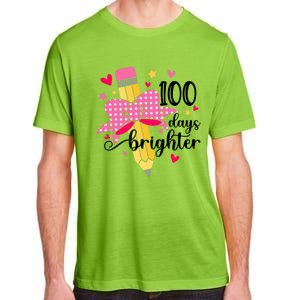 100 Days Brighter 100th Day Of School Cute Student Gift Adult ChromaSoft Performance T-Shirt