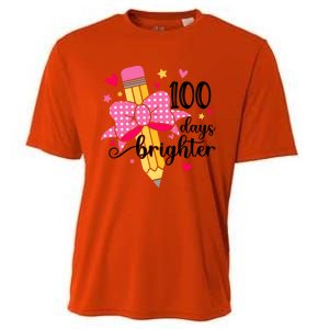 100 Days Brighter 100th Day Of School Cute Student Gift Cooling Performance Crew T-Shirt