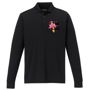 100 Days Brighter 100th Day Of School Cute Student Gift Performance Long Sleeve Polo