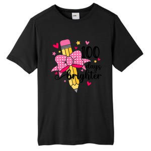 100 Days Brighter 100th Day Of School Cute Student Gift Tall Fusion ChromaSoft Performance T-Shirt