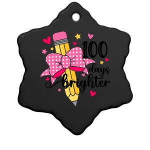 100 Days Brighter 100th Day Of School Cute Student Gift Ceramic Star Ornament