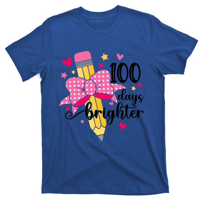 100 Days Brighter 100th Day Of School Cute Student Gift T-Shirt