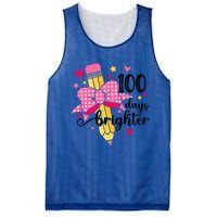 100 Days Brighter 100th Day Of School Cute Student Gift Mesh Reversible Basketball Jersey Tank