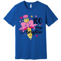 100 Days Brighter 100th Day Of School Cute Student Gift Premium T-Shirt