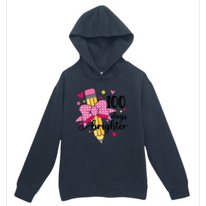 100 Days Brighter 100th Day Of School Cute Student Gift Urban Pullover Hoodie