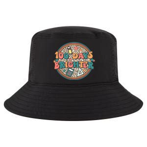 100 Days Brighter 100th Day Of School Teacher Smarter Gift Cool Comfort Performance Bucket Hat