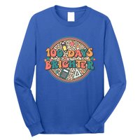 100 Days Brighter 100th Day Of School Teacher Smarter Gift Long Sleeve Shirt