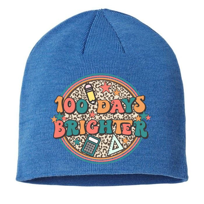 100 Days Brighter 100th Day Of School Teacher Smarter Gift Sustainable Beanie