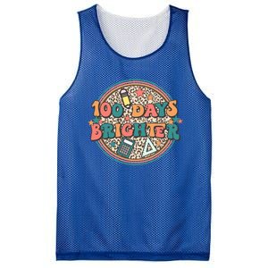 100 Days Brighter 100th Day Of School Teacher Smarter Gift Mesh Reversible Basketball Jersey Tank