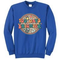 100 Days Brighter 100th Day Of School Teacher Smarter Gift Tall Sweatshirt