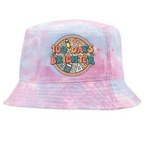 100 Days Brighter 100th Day Of School Teacher Smarter Gift Tie-Dyed Bucket Hat