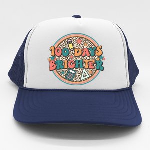 100 Days Brighter 100th Day Of School Teacher Smarter Gift Trucker Hat