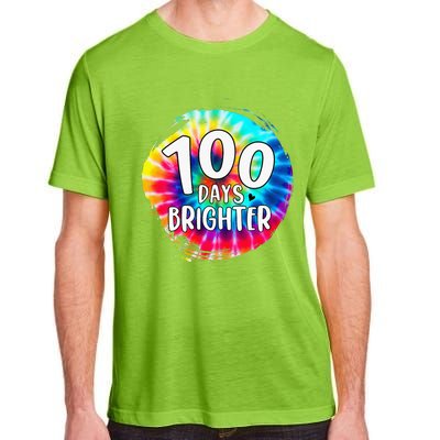 100 Days Brighter 100 Days Of School Tie Dye Teacher Student Adult ChromaSoft Performance T-Shirt