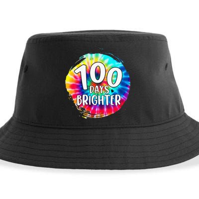 100 Days Brighter 100 Days Of School Tie Dye Teacher Student Sustainable Bucket Hat