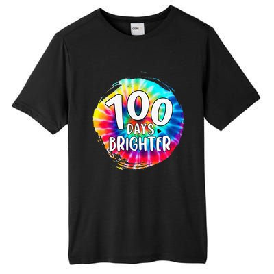 100 Days Brighter 100 Days Of School Tie Dye Teacher Student Tall Fusion ChromaSoft Performance T-Shirt