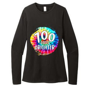 100 Days Brighter 100 Days Of School Tie Dye Teacher Student Womens CVC Long Sleeve Shirt