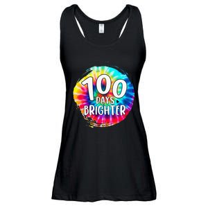 100 Days Brighter 100 Days Of School Tie Dye Teacher Student Ladies Essential Flowy Tank