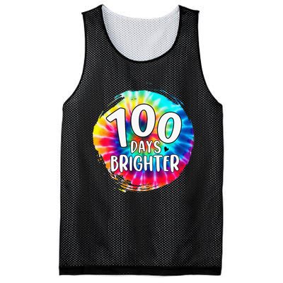 100 Days Brighter 100 Days Of School Tie Dye Teacher Student Mesh Reversible Basketball Jersey Tank